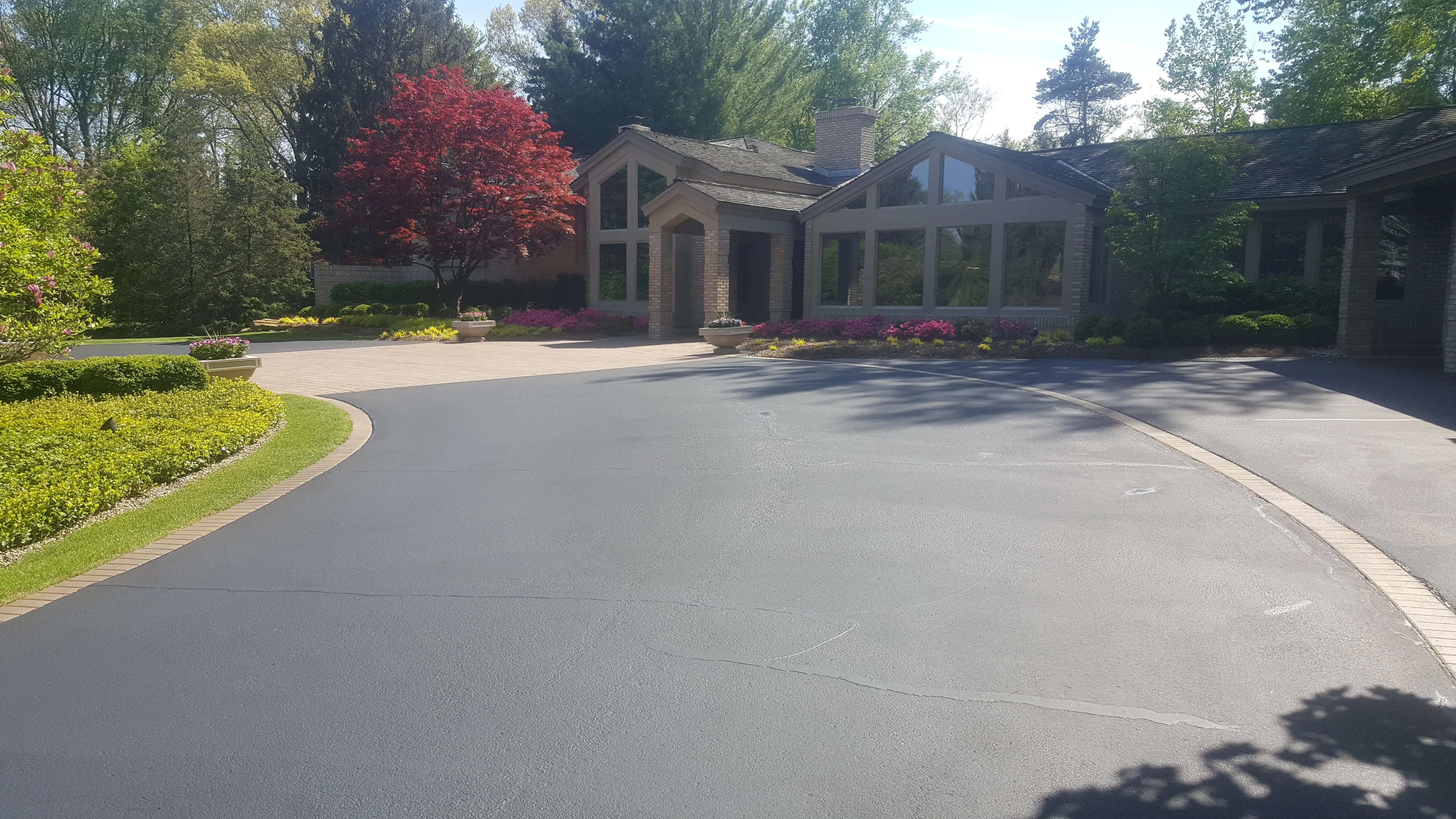 Sealcoated driveway at an upscale residence